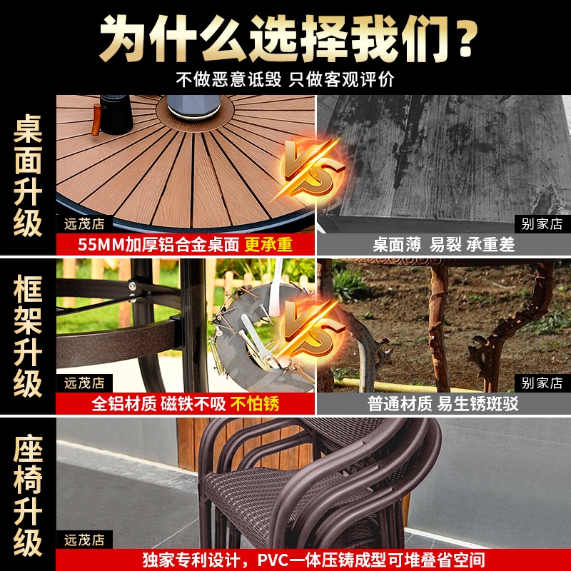 야외테이블의자세트 단독주택 식당 공원 베란다 테라스 - 상세 이미지 3