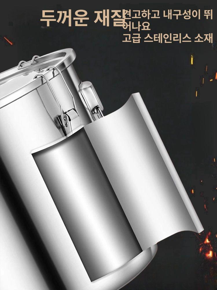 스텐 발효통 육수통 발효조 물통 담금주 효소 용기 특대316스테인리스스틸 17L - 상세 이미지 2
