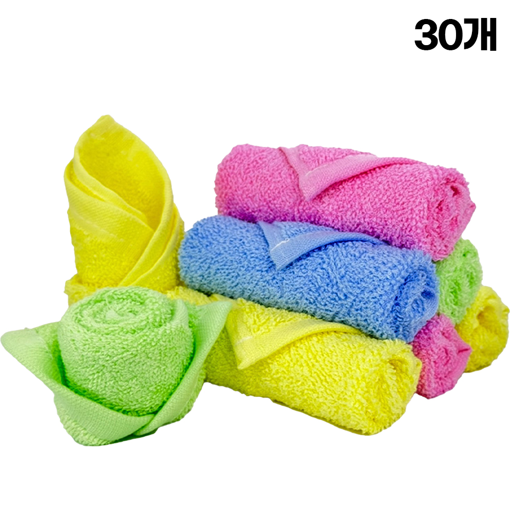 상품컴퍼니 100%천연 대나무행주 죽섬유행주 색상랜덤 30개, 26cm, 랜덤 - 상세 이미지 2