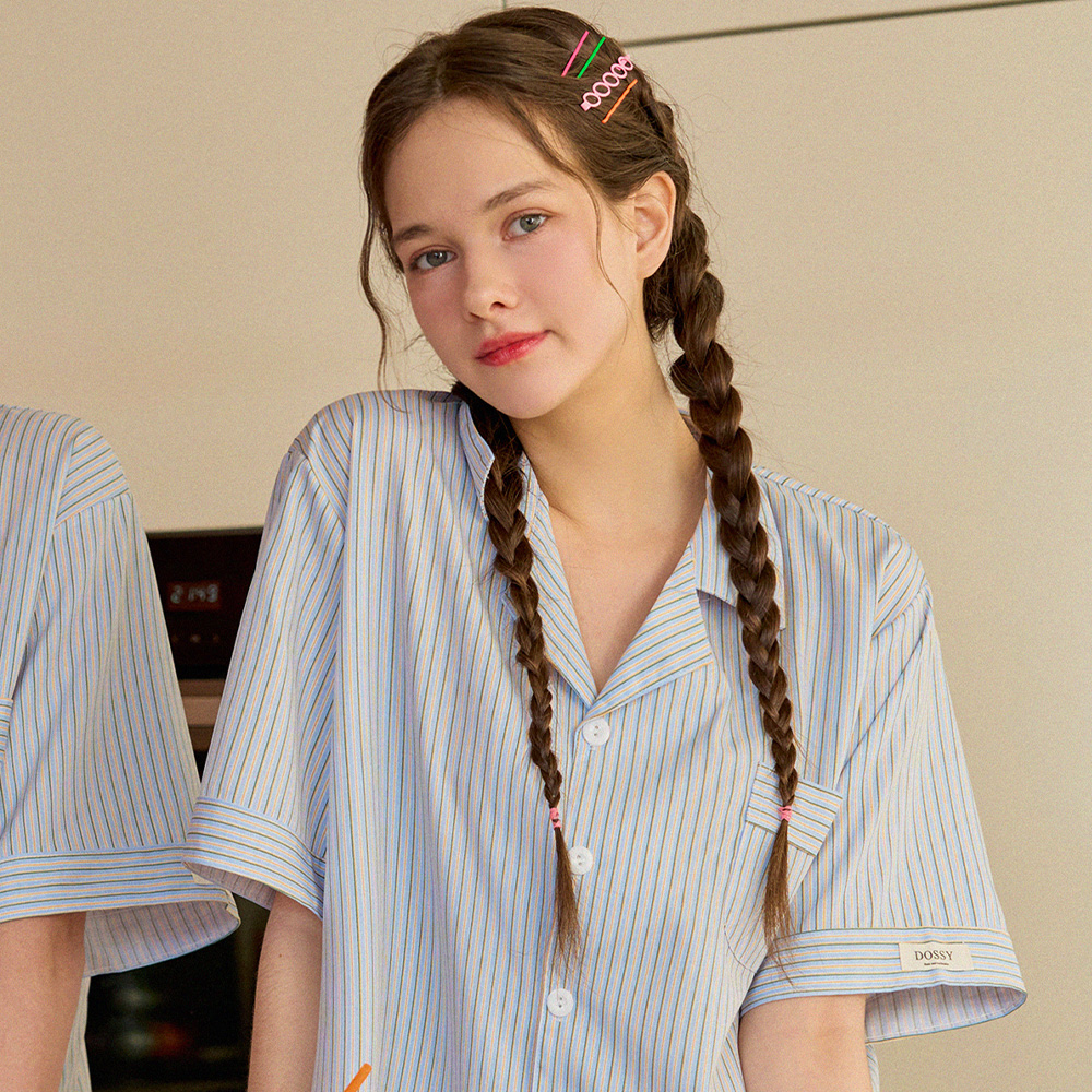 도씨 실크핏 브리즈 반팔 파자마 세트 커플잠옷 여름 홈웨어