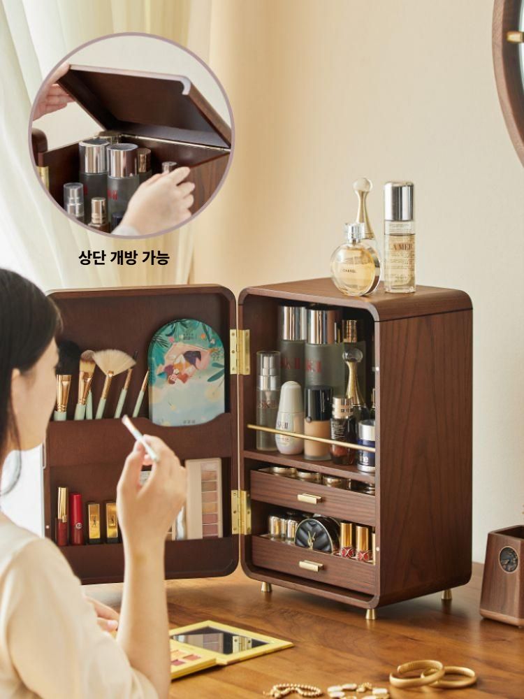 화장품정리대 엔틱 대형 화장품보관함 소품 수납함 A - 상세 이미지 2