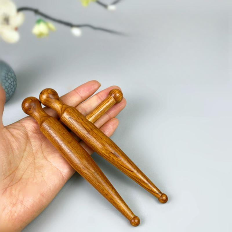 옥괄사 마사지 도구 뷰티 혈위도 전신 더블헤드 지압펜 경혈도 포함+수납백 - 상품 이미지