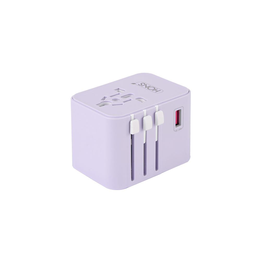 혼스 PD25W GaN 초고속 2500W 해외 여행용 멀티 어댑터 HSTA-25W3 핑크 이미지 8