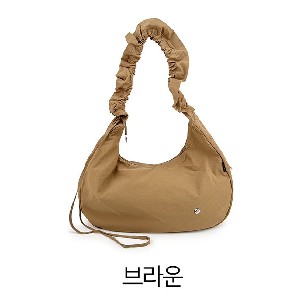 가벼운 나일론 빅숄더백 대학생 여대생 직장인여성출근가방 경량 라운드 큰 대형 천가방 - 상세 이미지 4