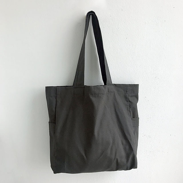 보부상에코백 무지캔버스백 포켓 숄더백 마카롱에코백 차콜