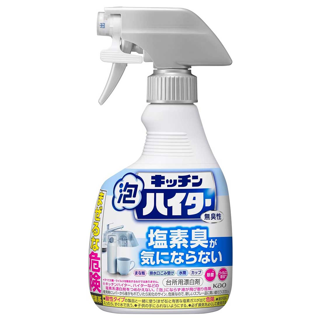 키친 거품 하이타 주방용 본품 400ml 냄세가 남지 않는 표백제 무향 타입