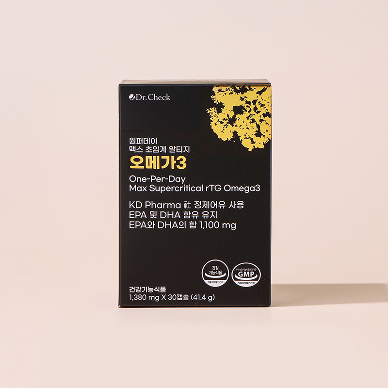 닥터체크 원퍼데이 맥스 초임계 알티지 오메가3 2개월 분 2박스 1,100mg 오메가3 임산부 - 상세 이미지 3