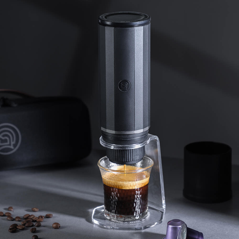 zeroHero 전동 에스프레소 머신 캡슐겸용 휴대용 커피메이커 추출기 블랙