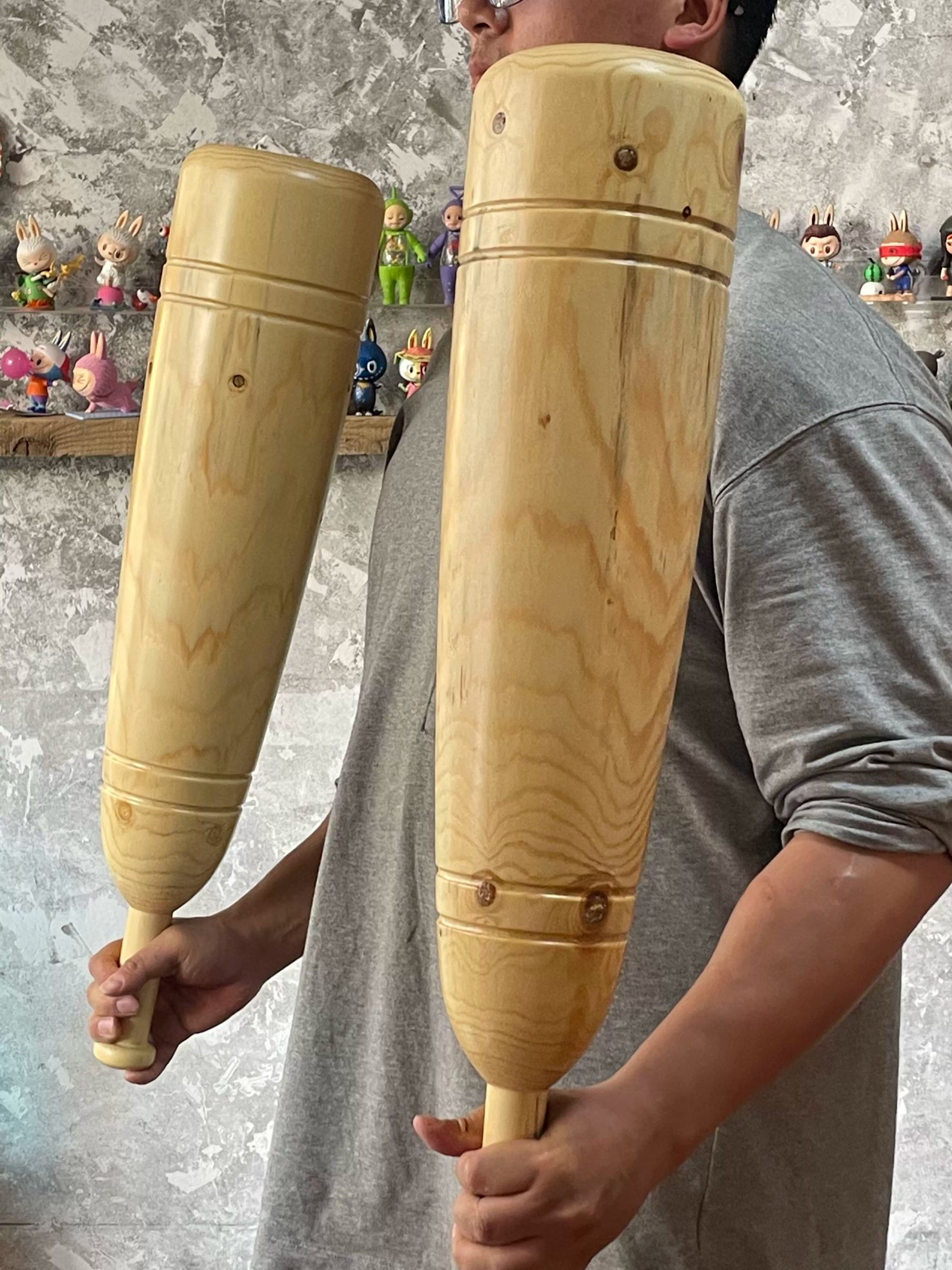 헬스 우드 크로스핏 기계체조 홈트 소프트박스 스텝 이란 소나무 단일 중량 4.55.5kg 한 쌍 캔버스 백포함 - 상세 이미지 5