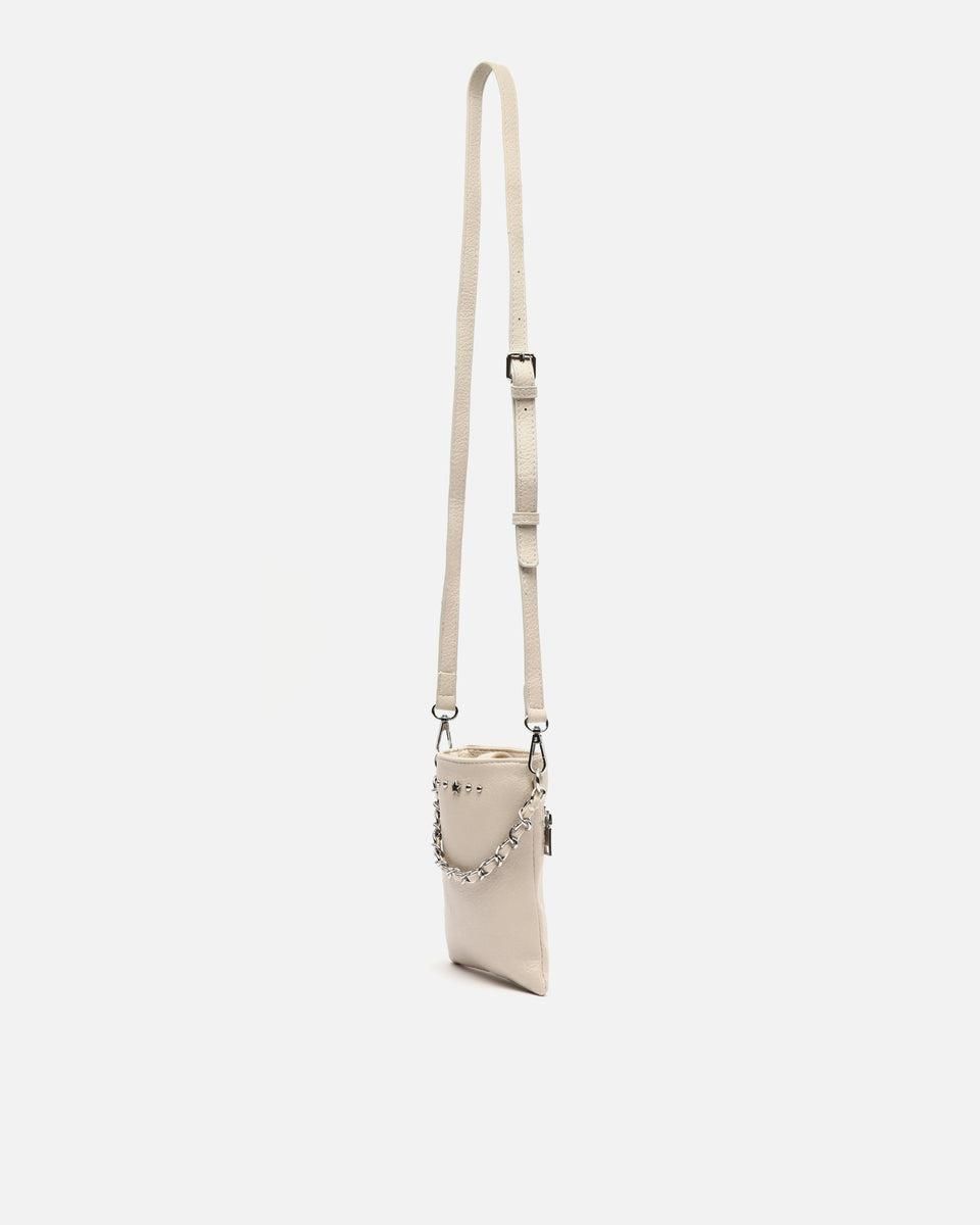 미사코 메탈 체인 미니 휴대폰 크로스 숄더백 Yakus-1-5000062117017 BEIGE - 상세 이미지 2
