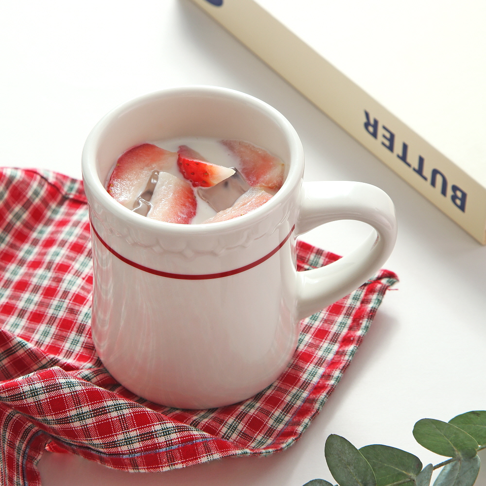 시라쿠스 쉐난고 카디날 빈티지 카페 커피 도자기 머그 선물 / 400ml, 오목머그