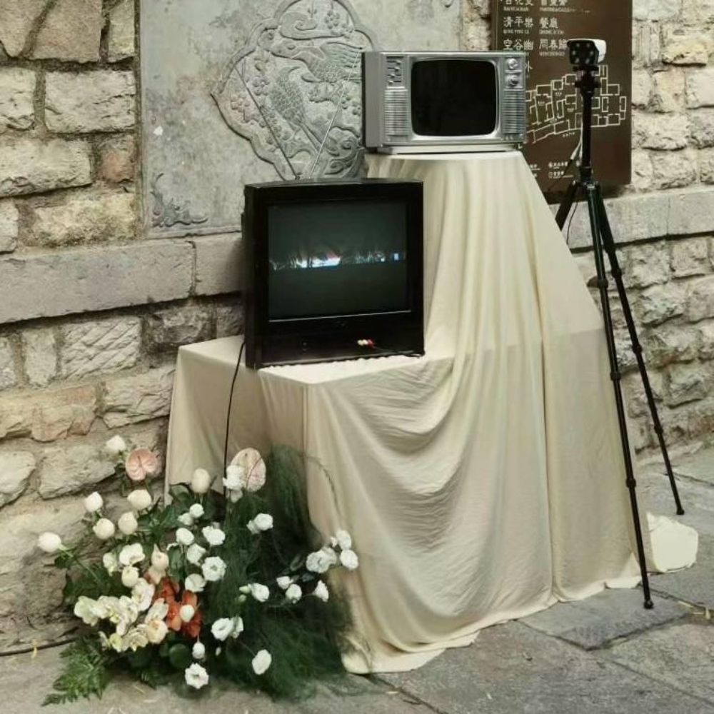 아날로그 TV 카메라 복고풍 웨딩 포토존 촬영소품 14인치 TV / HDMI USB 지원 - 상세 이미지 4