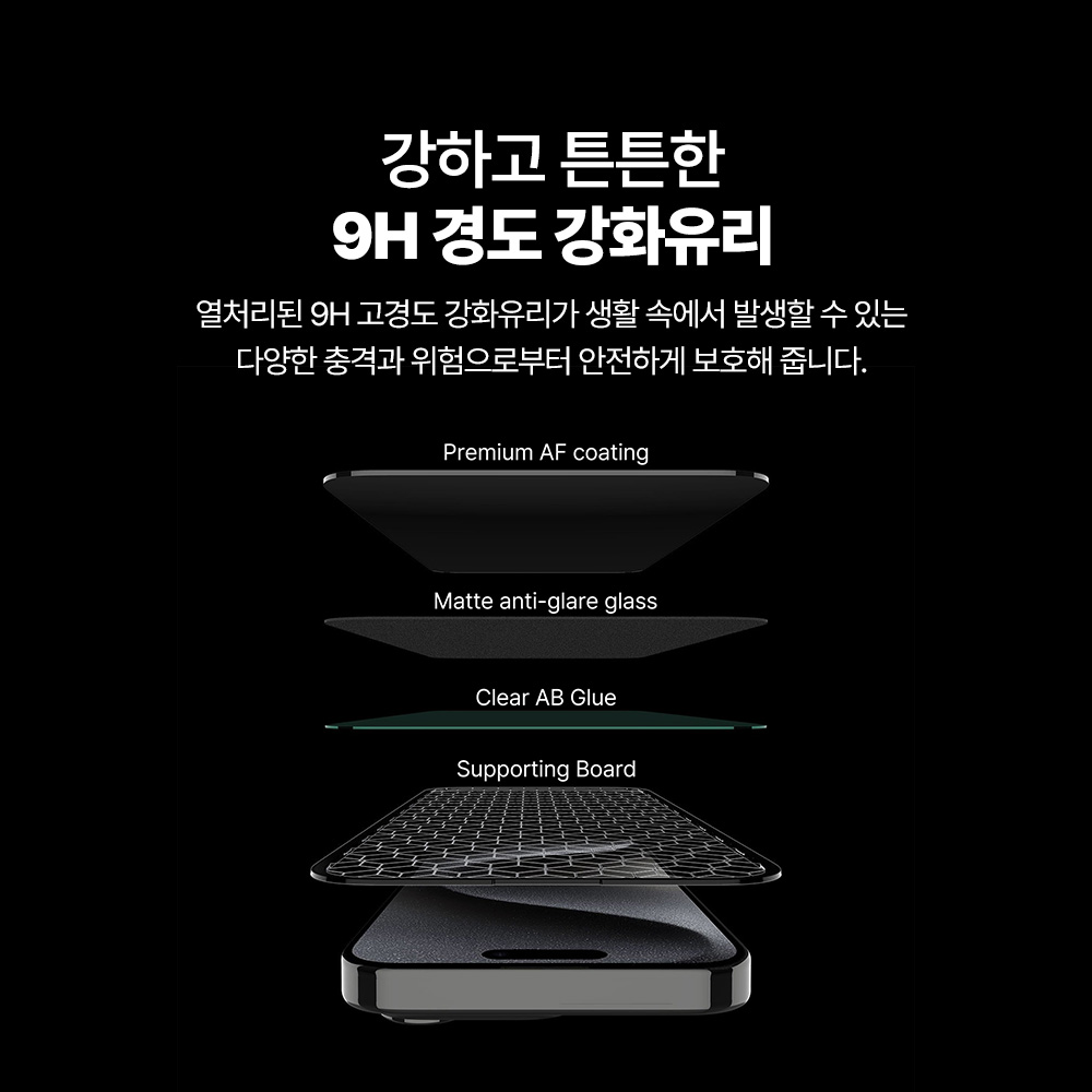 랩씨 9H 지문방지 저반사 풀커버 강화유리 액정보호필름 갤럭시S25 울트라, 2매입 - 상세 이미지 4