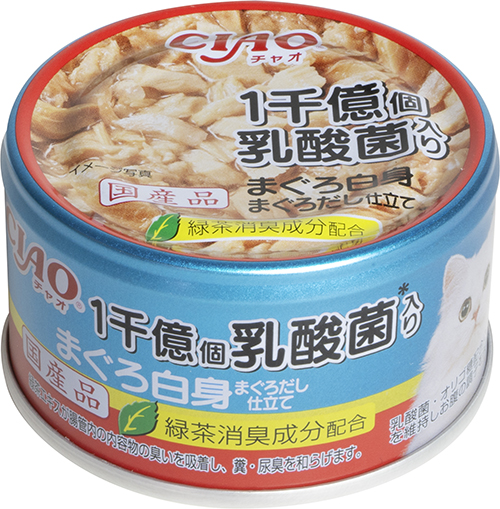 일본 참치 참치다시 첨가 이나바 펫푸드 CIAO 챠오 유산균 1천억개 85g 고양이사료 - 상품 이미지