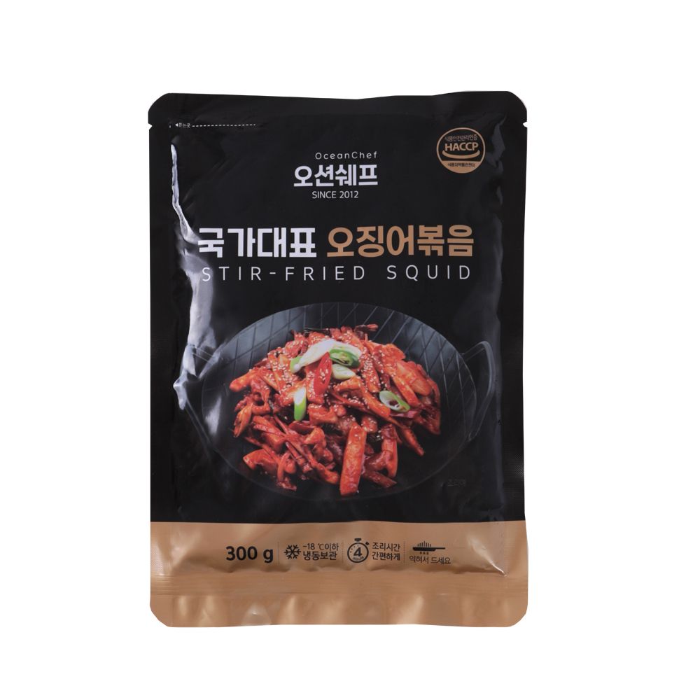 오션쉐프 오징어볶음 밀키트 매운 팔당 불 오징어 냉동 간편식 300g, 5개 - 상세 이미지 3