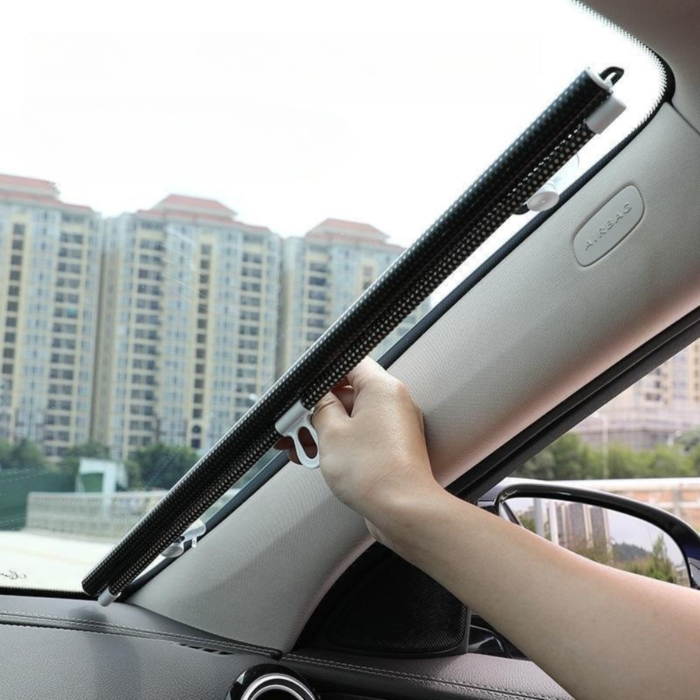 자동차 햇빛가리개 접이식 자외선 차단 커튼 블랙 40x60cm