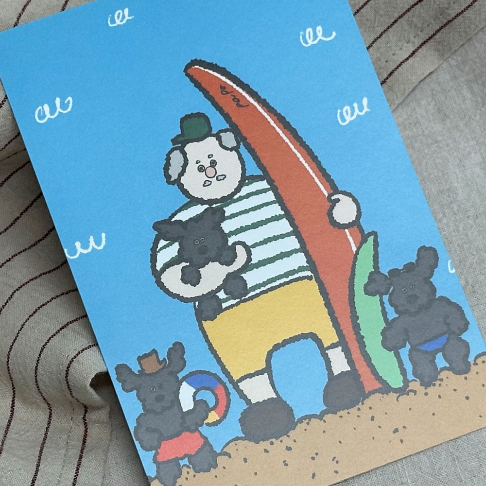 파파고파파 포스트 카드 17종 엽서 그림 사진 캐릭터엽서 - 상세 이미지 3
