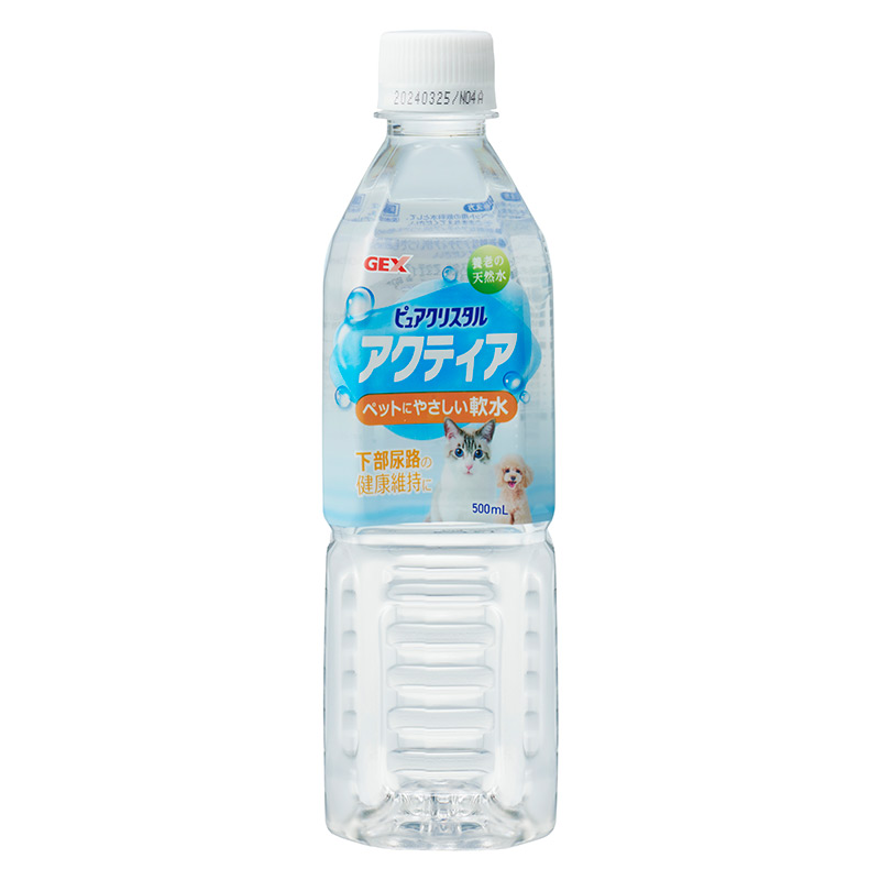 일본 반려동물 전용 물 젝스 퓨어 크리스탈 액티아 아크티아 500ml - 메인 이미지