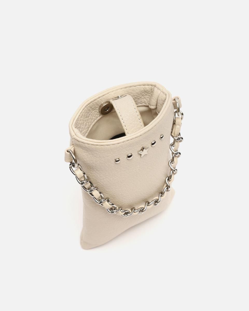 미사코 메탈 체인 미니 휴대폰 크로스 숄더백 Yakus-1-5000062117017 BEIGE - 상세 이미지 5