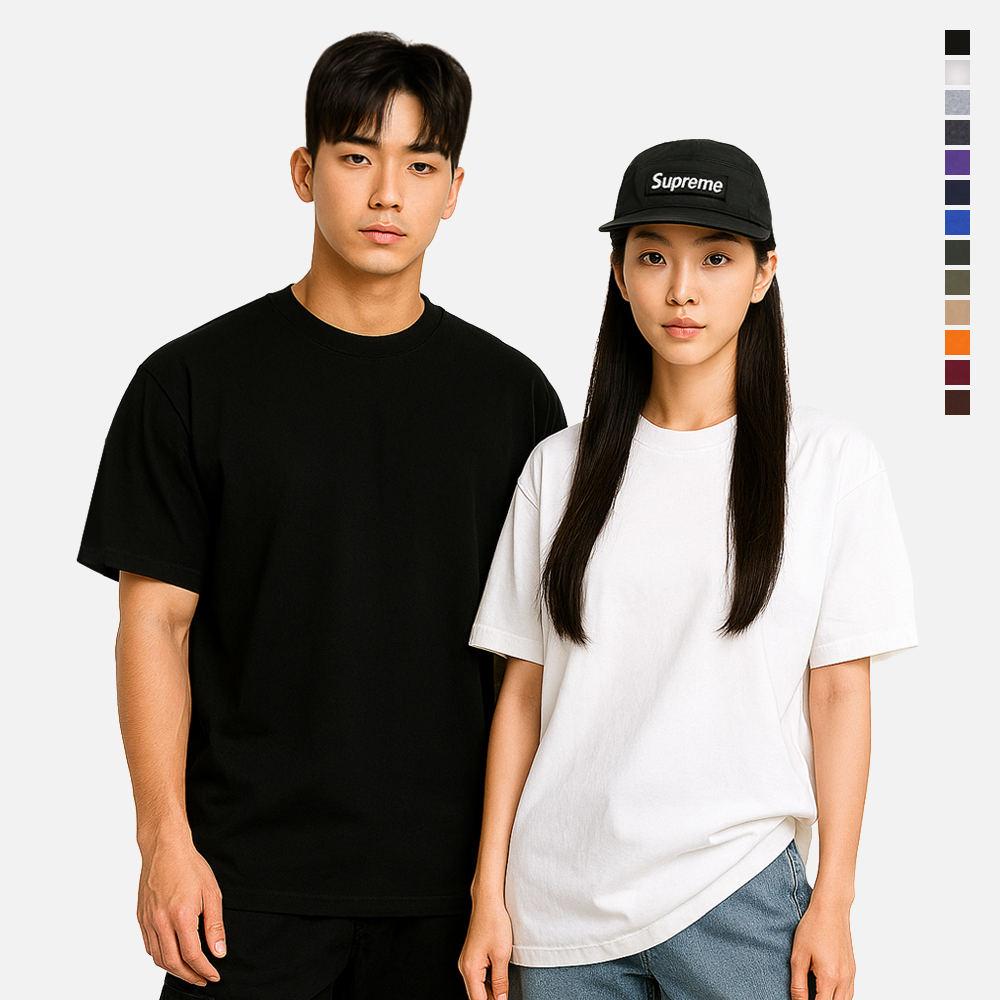 샤카웨어 헤비웨이트 무지 반팔티 구매 후기, 반팔티 코디, 가성비 반팔티 추천, 오버핏 반팔티