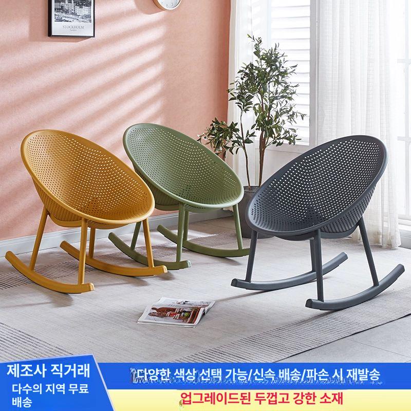 에그 라운지 스윙 안락 발코니 휴식 락킹 흔들의자 카페 올리브그린 - 상세 이미지 2