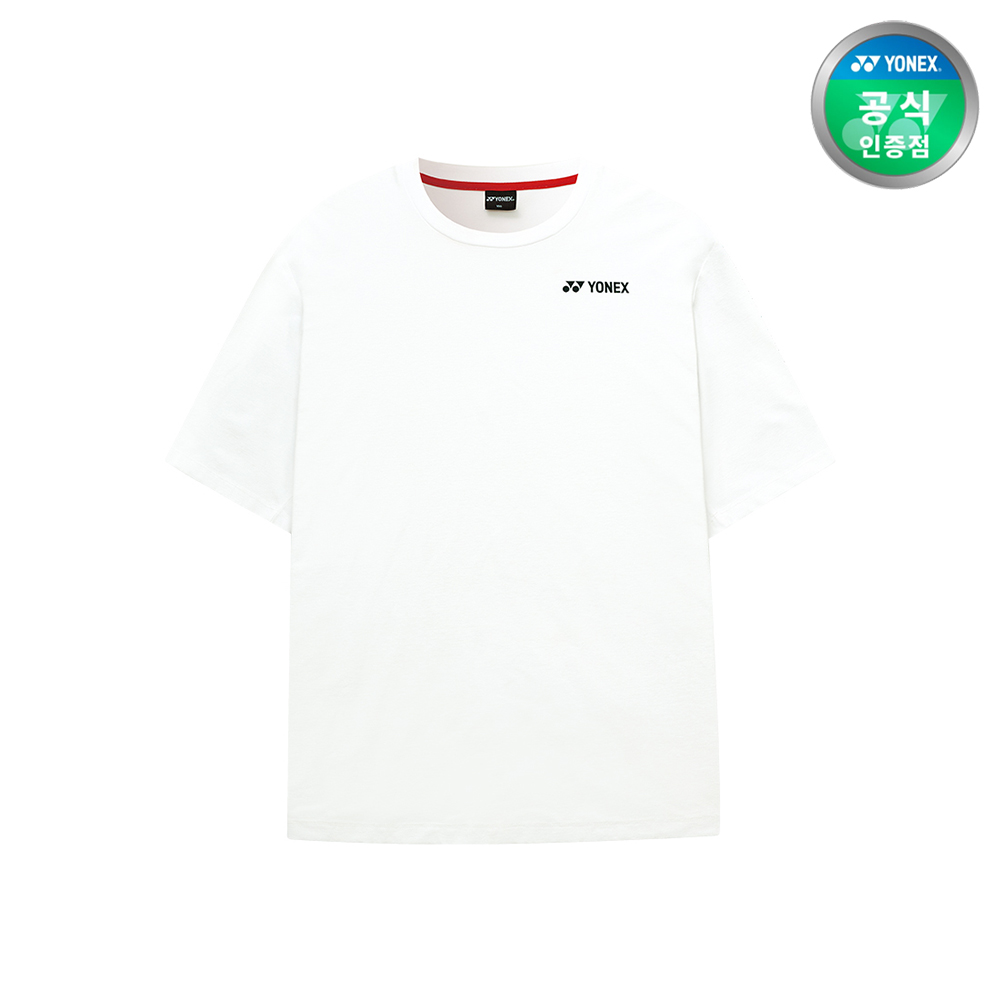 요넥스 253TS052U 배드민턴 오버핏 반팔 티셔츠 남녀공용 데일리웨어 화이트 - 상품 이미지