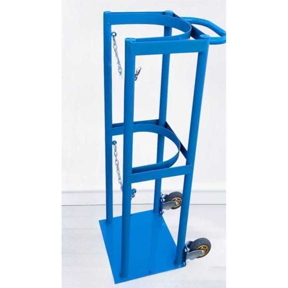 가스통 거치대 보관대 철제 알곤 스탠드형 바닥형 이동형 1병 24cm - 상품 이미지