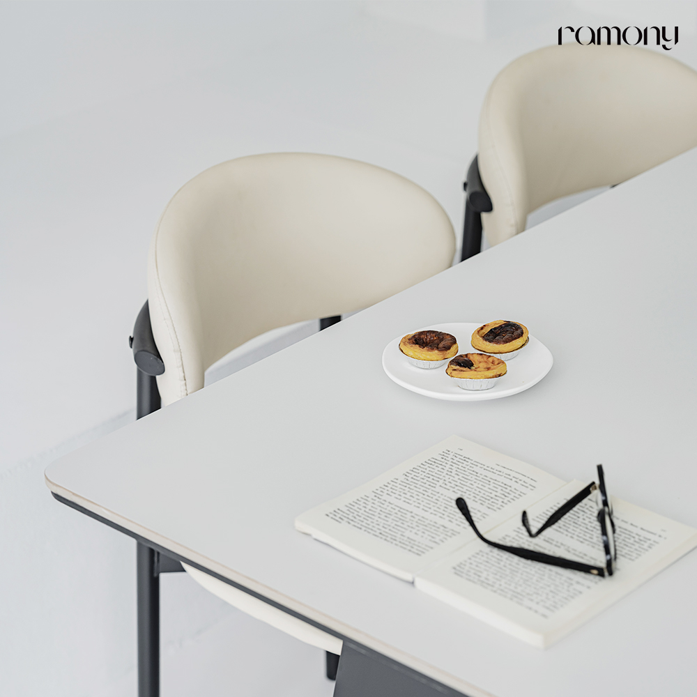 라모니 프리미엄 포세린 세라믹 4인용 식탁 30T 모던화이트 1600