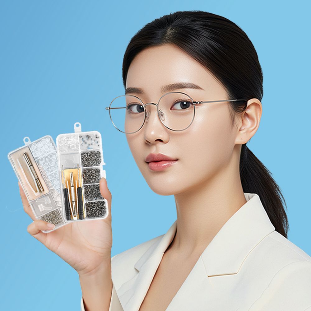 안경 코받침 수리 키트 안경테 다리 나사 교체 공구세트 - 상품 이미지