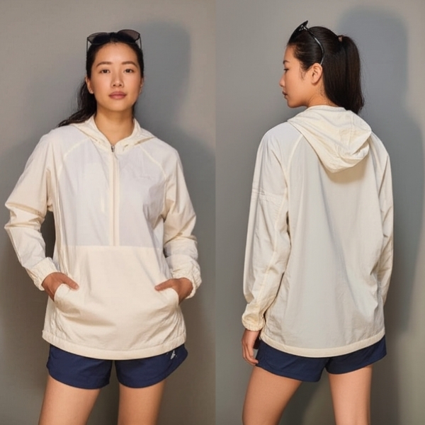 블랙야크 여성 가을 간절기 캥거루포켓 아노락 아웃도어 바람막이 등산자켓 - 메인 이미지