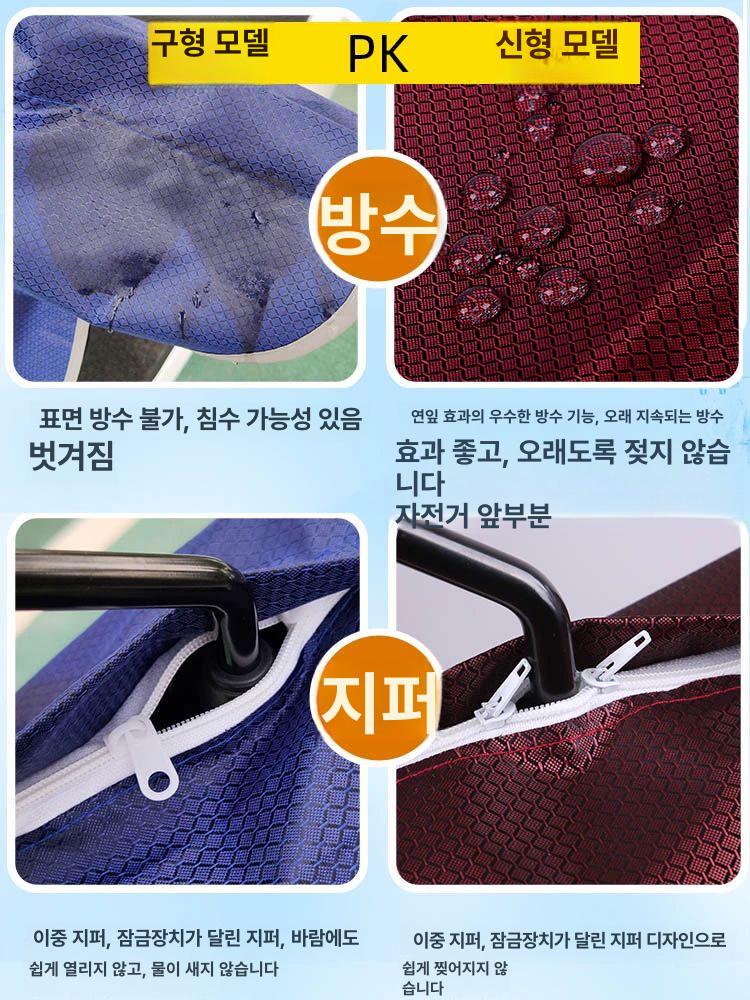 방수커버 전동스쿠터 계기판 오토바이 속도계 대형-옥스포드천 지퍼포함 -블랙 - 상세 이미지 3