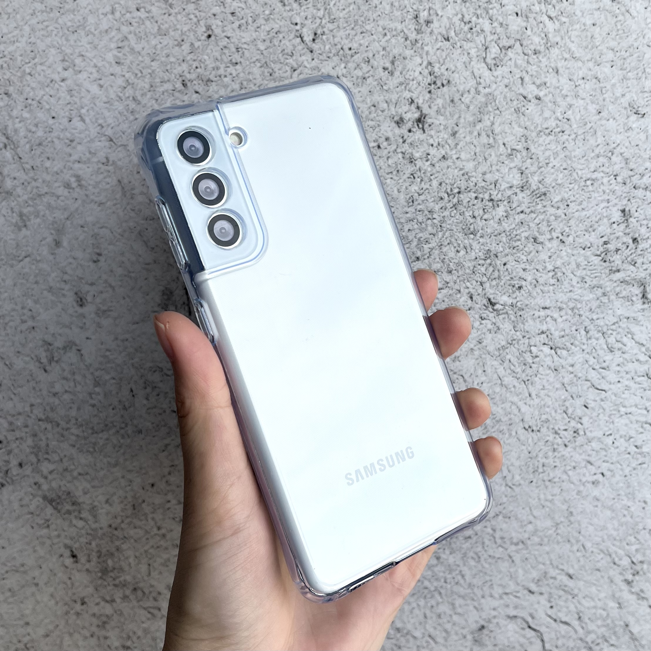 변색없는 젤리 범퍼 슬림 풀커버 카메라보호 투명, 갤럭시S21 플러스 - 상품 이미지