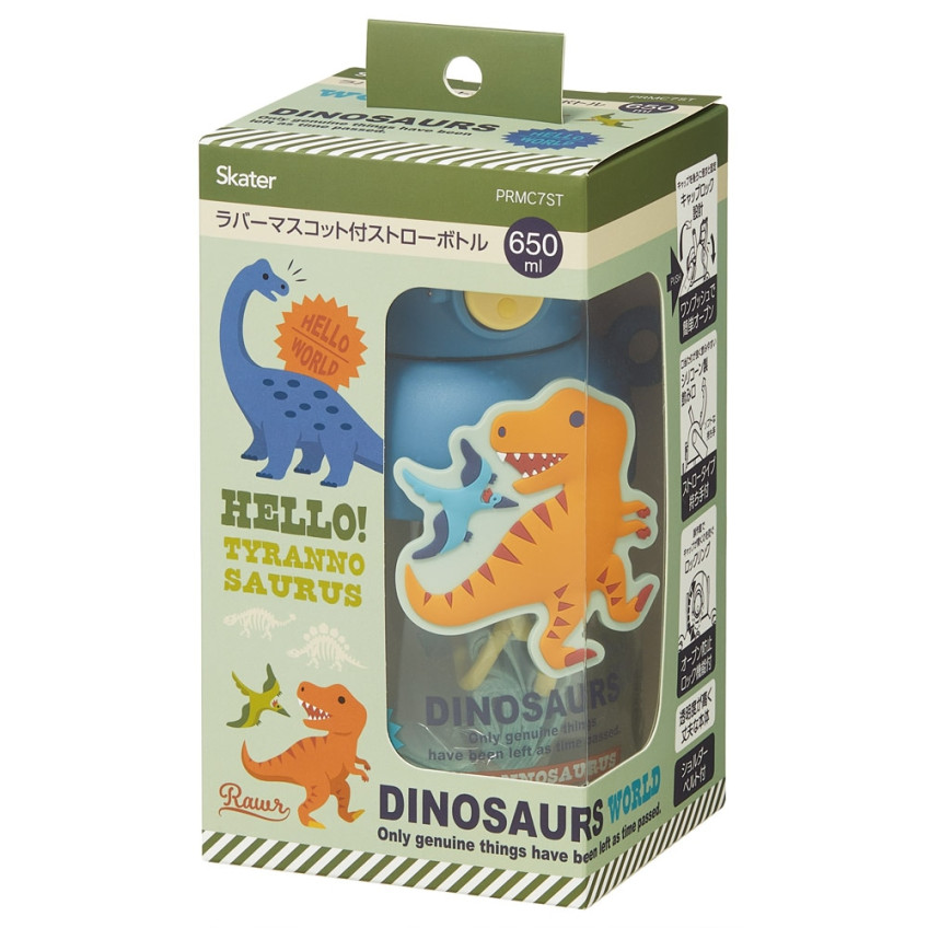 [발주상품 2~4 영업일 후 발송예정] 스케이터 DINOSAURS 캐릭터 러버 마스코트 스트로 보틀 650ml PRMC7ST - 주방·식기 - 하카타몰