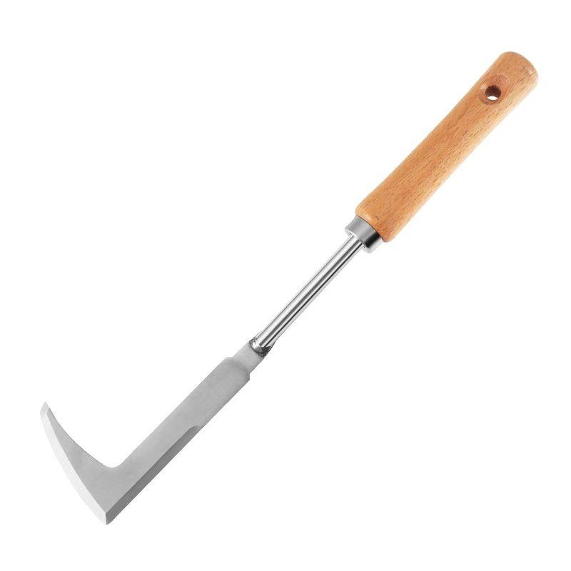 갈퀴 틈새 가정용 나물 청소 풀베기 잔디 제거기 7자형 갈퀴 제초기 너도밤나무 - 상품 이미지