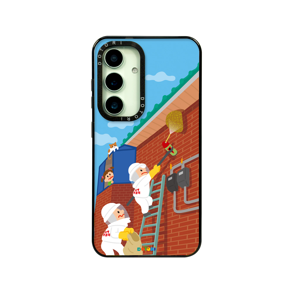 도토리 소방관(벌집)2 응원해 갤럭시 아이폰 플롯 핸드폰 케이스