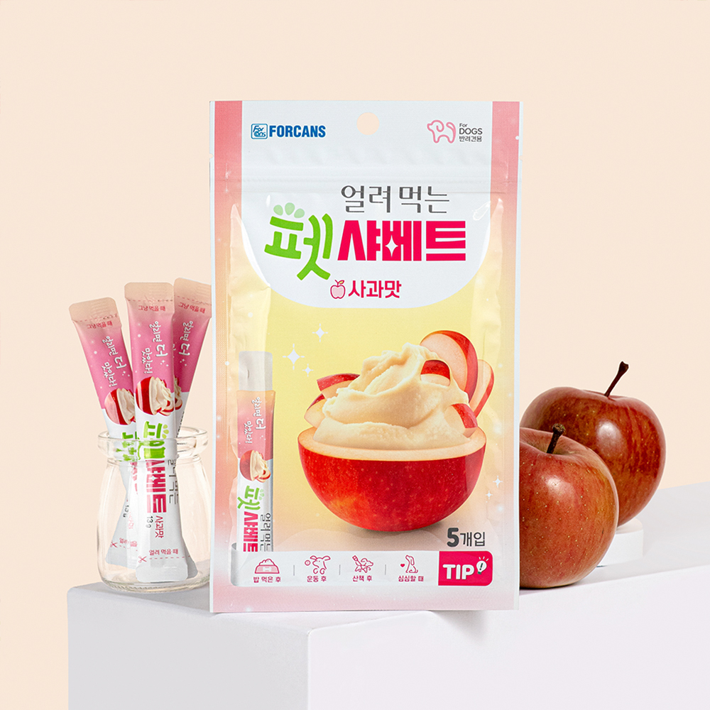 포켄스 얼려 먹는 펫샤베트 강아지간식 사과, 65g, 1개 - 메인 이미지