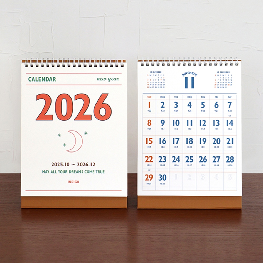 2026년 탁상달력 26년 스케줄 달력 2026 데스크캘린더 음력 절기 레트로, 1개 - 상세 이미지 2