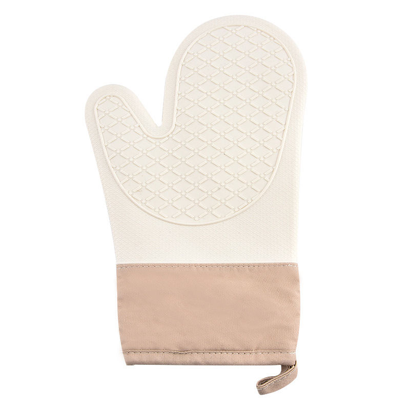 실리콘오븐장갑 아이보리 벙어리형 5손가락형 택1 주방 오븐 실리콘 냄비장갑 두꺼운 손잡이 - 상세 이미지 2