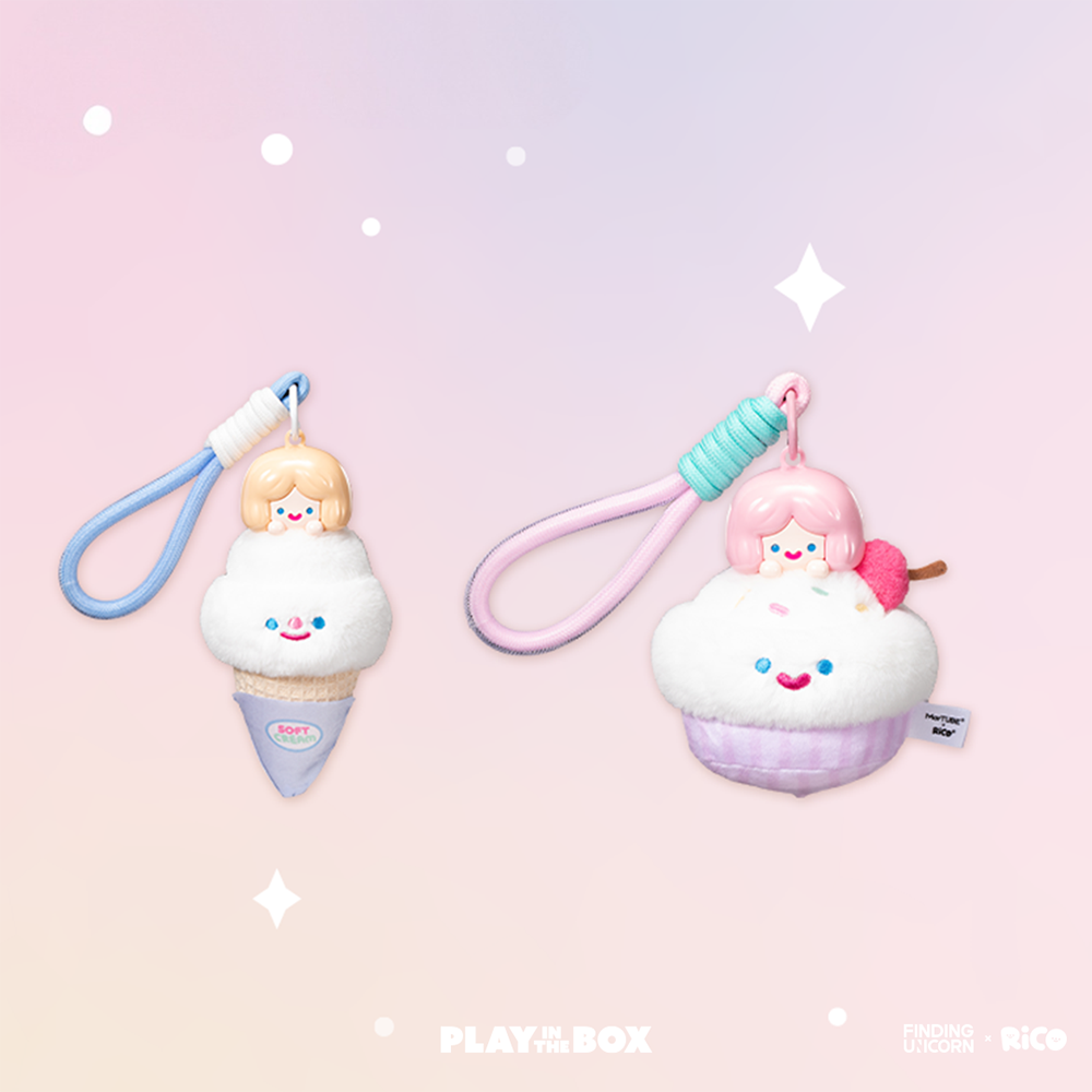 [플레이인더박스] RICO 리코 디저트 파티 아로마테라피 시리즈 플러시 키링 랜덤피규어 - 상세 이미지 3