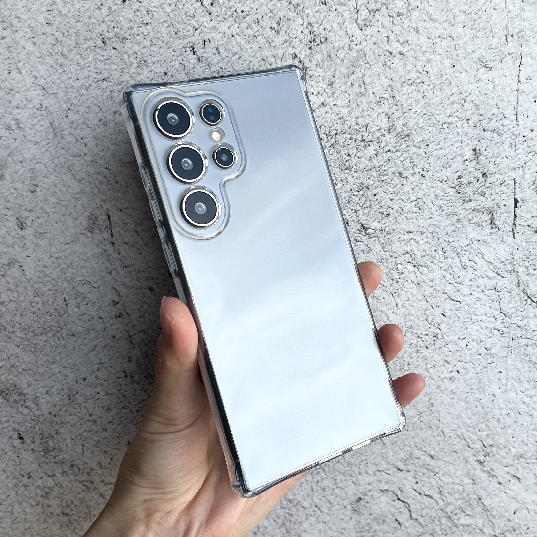 변색없는 젤리 범퍼 슬림 풀커버 카메라보호 투명, 갤럭시S23 울트라 - 상품 이미지