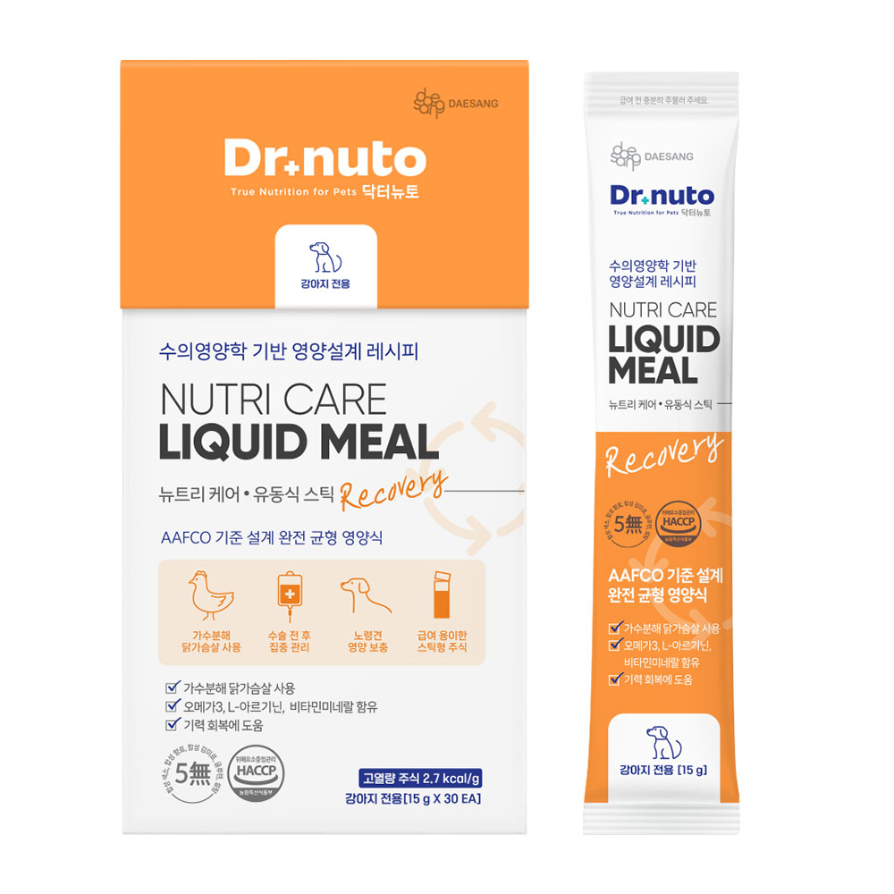 닥터뉴토 뉴트리케어 유동식스틱 노령견 회복 영양관리 닭고기, 15g, 30개 - 상품 이미지