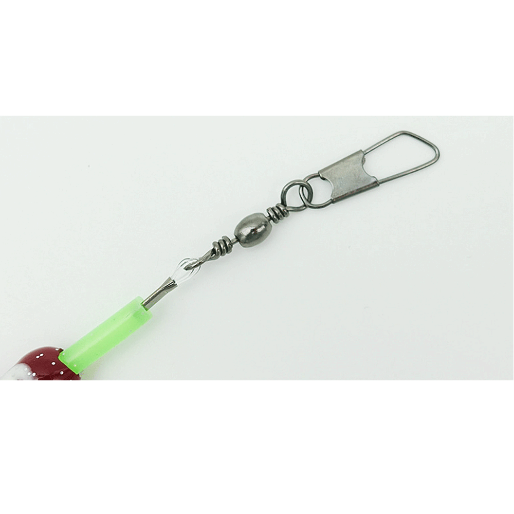 트리플히트 대구 꼴뚜기 지깅 낚시 세이코 틴셀 축광 외 바늘 스커트 채비 40호, 펄레드 - 상세 이미지 2