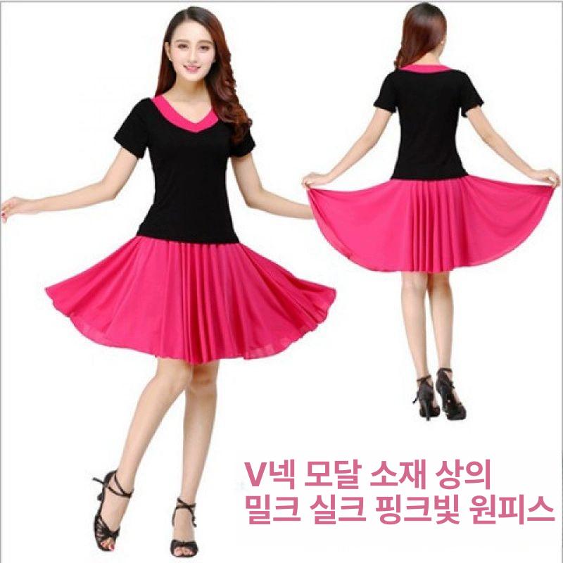 여성용 치마 댄스치마 스커트 밸리댄스 메란지 아이스실크 안전바지 포함 - 상세 이미지 5