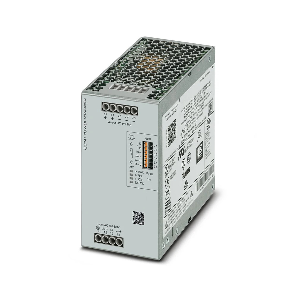 Phoenix QUINT POWER기능교체 2938727 24VDC/20A 스위칭 전원공급장치 QUINT4-PS/3AC/24DC/20 2904622