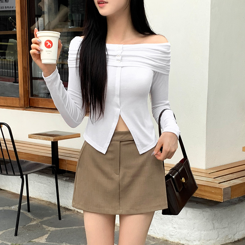 엘레나 A라인 히든 버클 미니 스커트 sk7425 - 상세 이미지 5