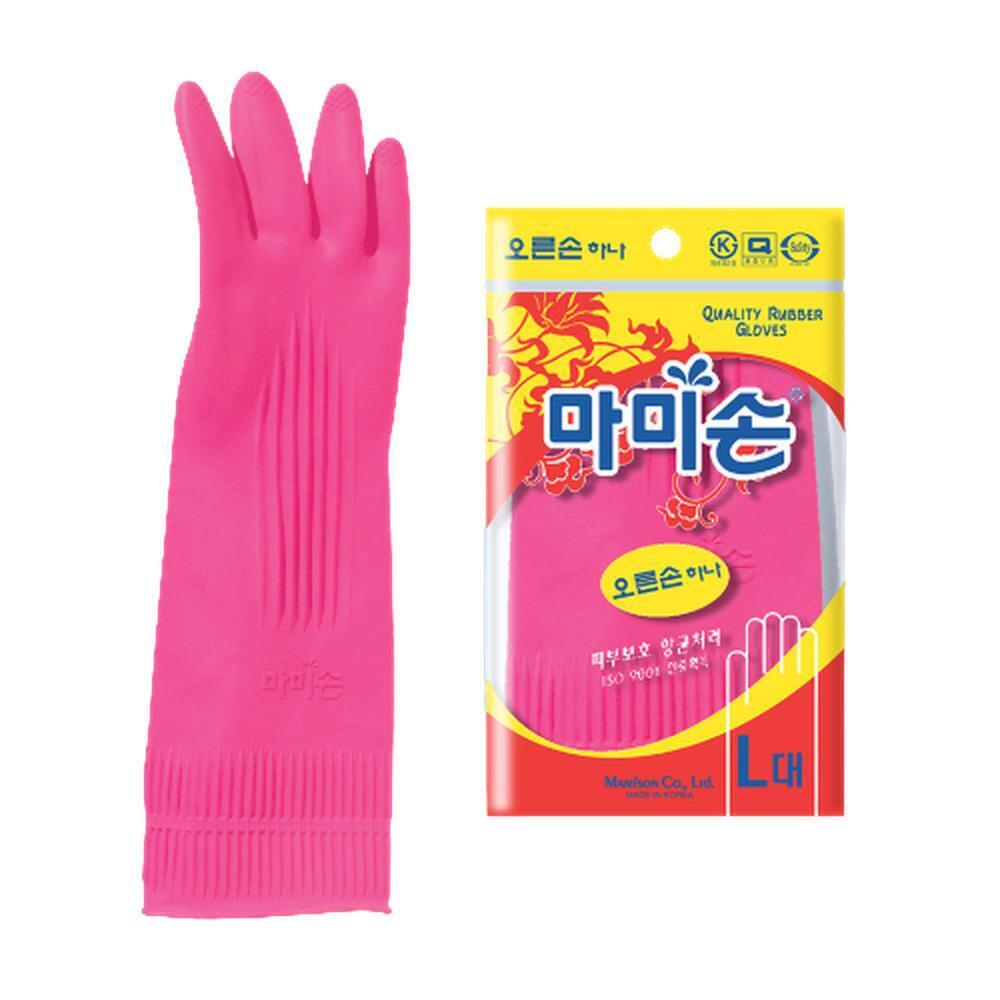 교체용 한쪽 고무장갑 오른손 38cm 핑크색 대형