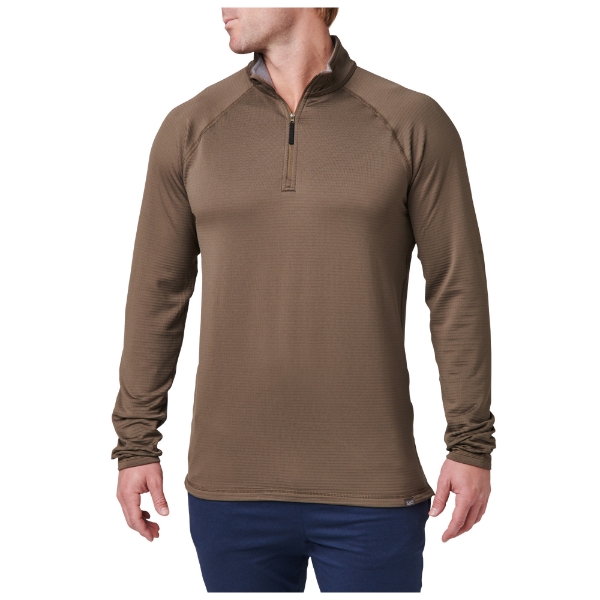 5.11 택티컬 스트라토스 1/4 집업 (메이저 브라운) - Stratos 1/4 Zip (Major Brown) - 메인 이미지