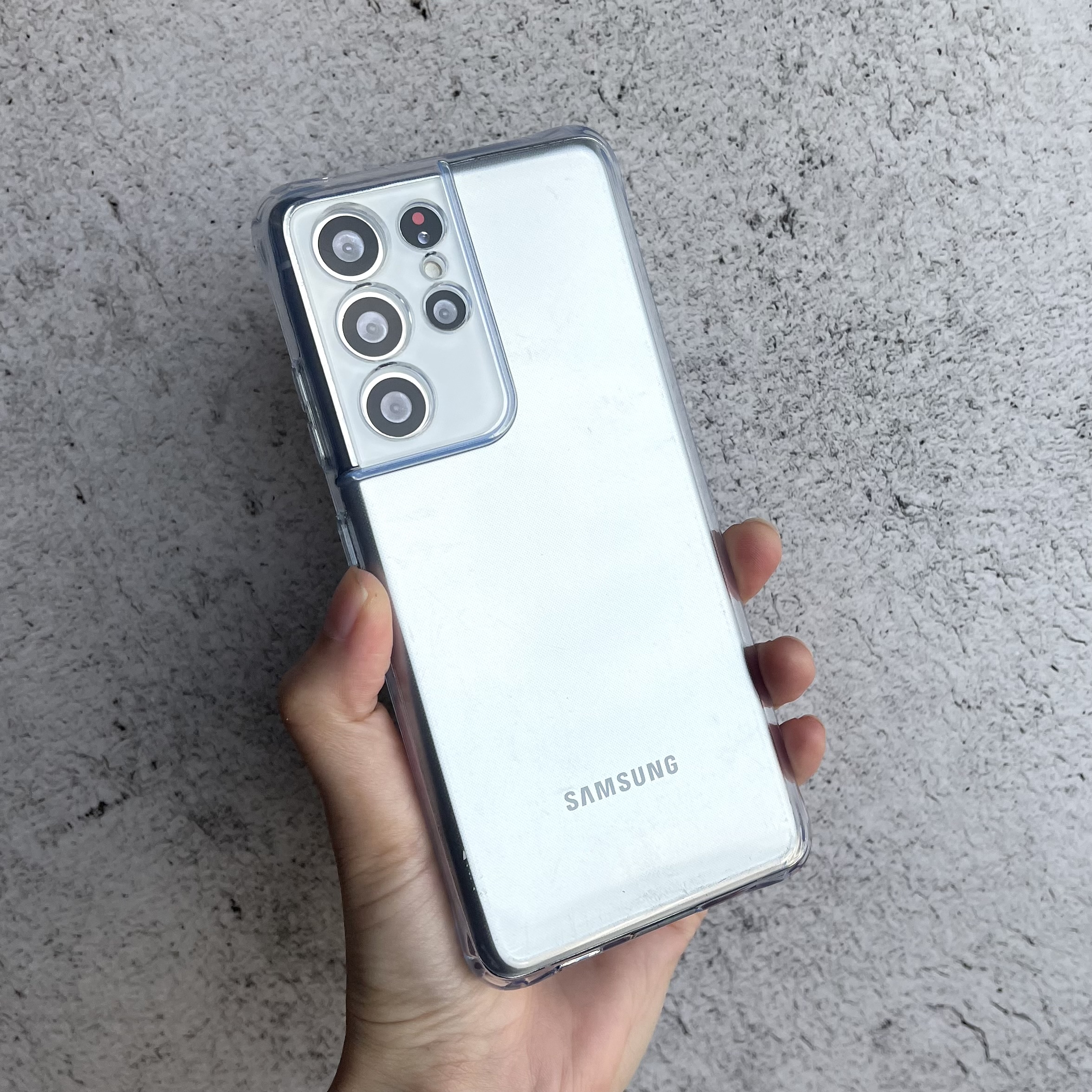변색없는 젤리 범퍼 슬림 풀커버 카메라보호 투명, 갤럭시S21 울트라 - 상품 이미지