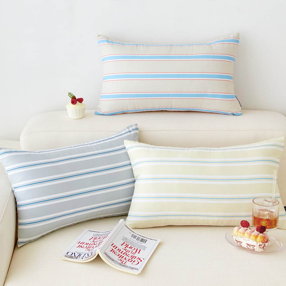 스트라이프 직사각쿠션 쇼파쿠션