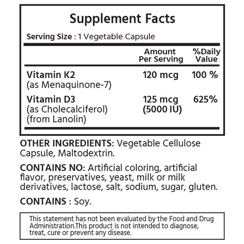 2병 마이라이프 내추럴스 비타민 K2+D3 120 야채캡슐 - 상세 이미지 2